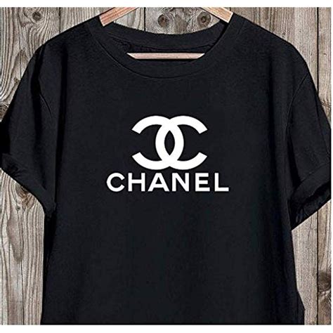 black and white chanel tank top|Chanel tee shirt blouses.